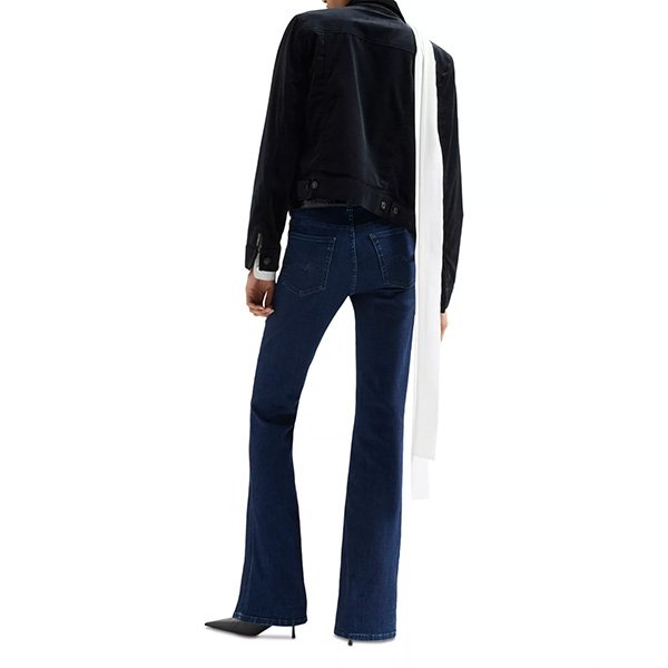 Mid Rise Jeans 7 For All Mankind Classical back view with five-pocket detail and flared hem