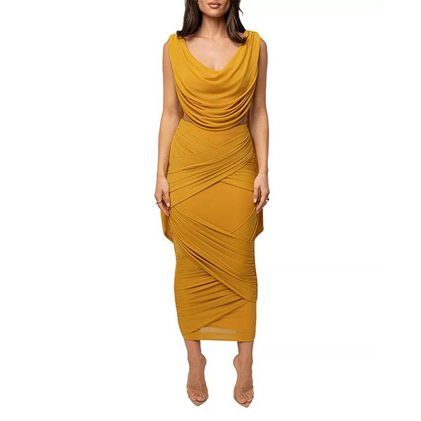 Two Piece Set - Divine Drape Lurex | JLUXLABEL