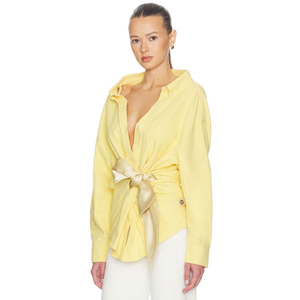 AREA Satin Knot Shirt Cotton Oxford Bow (2) AREA Satin Knot Shirt