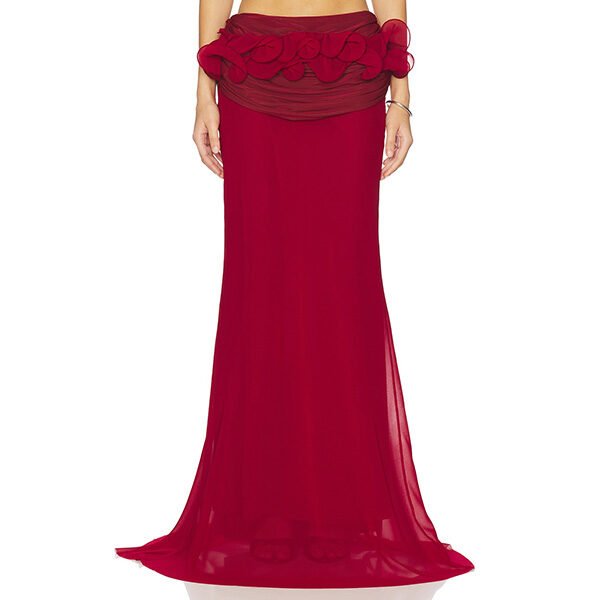 Aniye Records Tecla Skirt | Cardinal Georgette