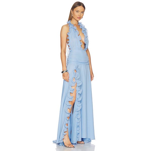 DELFI Ariella Dress Baby Blue Crepe (3) DELFI Ariella Dress | Baby Blue Crepe