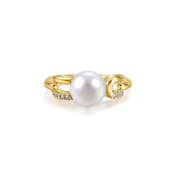 Emphasis Cosmos Ring | Pearl & Diamond Gold