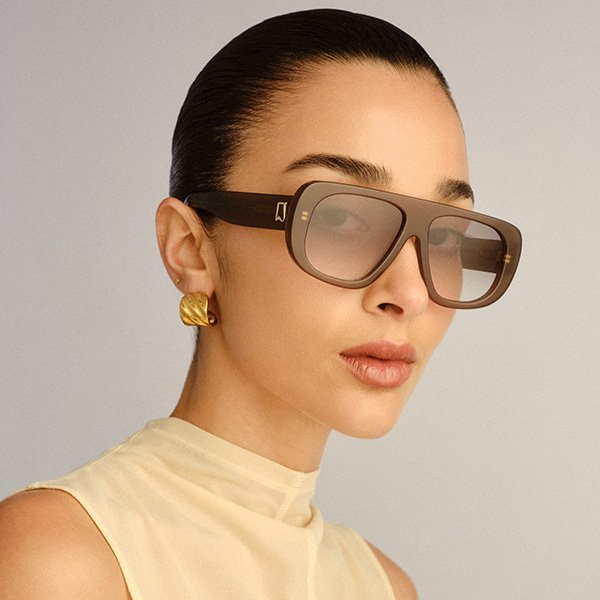 Luv Lou Dionne Sunglasses | Mushroom Charcoal