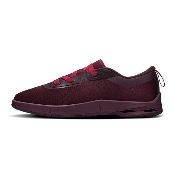 "On Running Cloudnova Moon women's shoe in Fig colorway from Zendaya collaboration, featuring elegant strap and sculpted sockliner design"