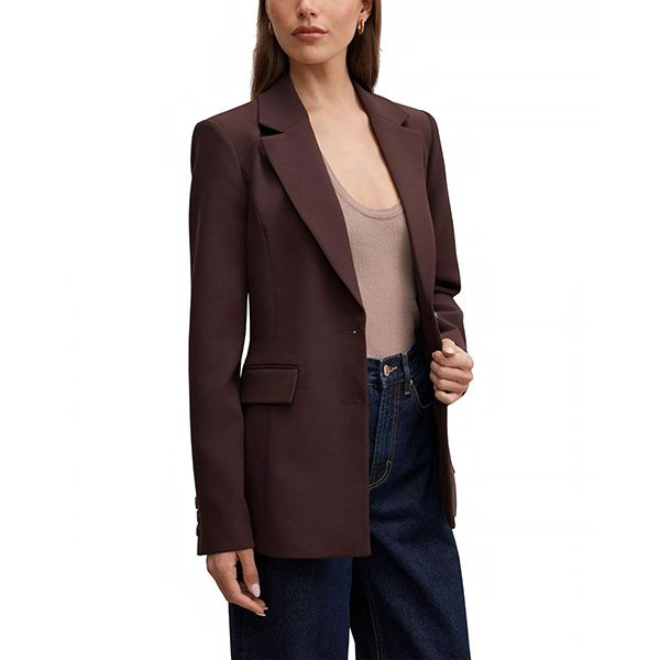 Fitted Blazer - Nipped Waist Chocolate Brown | Ever New
