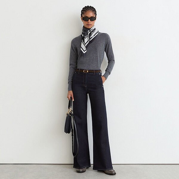 Dark Wash Jeans - Addie Wide Leg | REISS