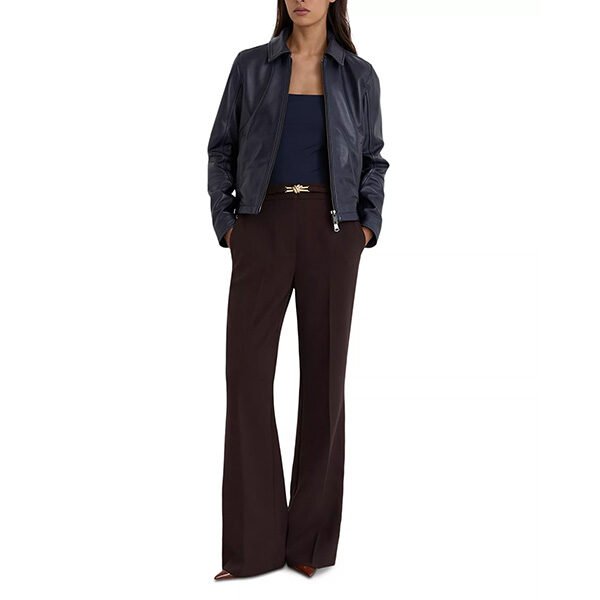 Flare Leg Pants - Leona Belted Petite | REISS