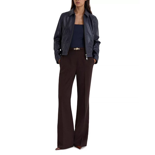 Flare Leg Pants - Leona Belted Petite | REISS