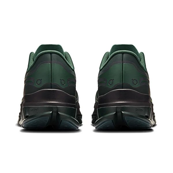 Green speed running shoes back view showing CloudTec cushioning pods