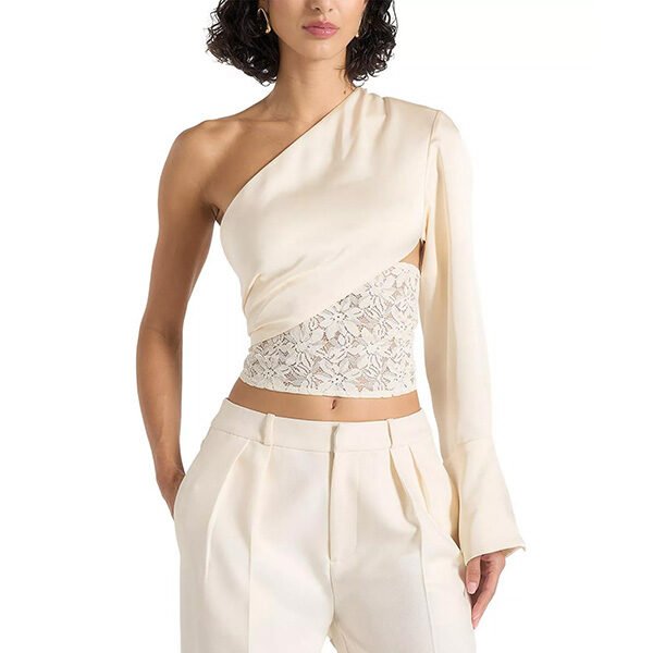 One Shoulder Top - Coralie Lace Wrap | Manière De Voir