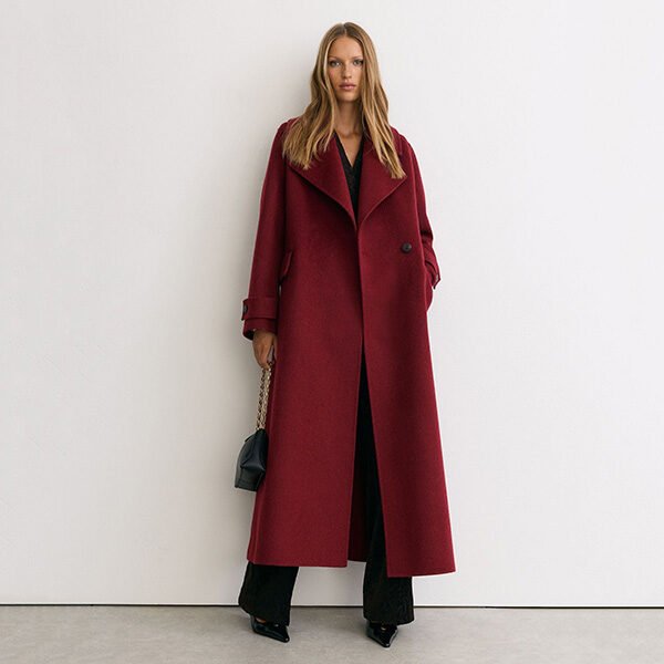 Red Coat - Alara Wool-Blend Blindseam Long | REISS