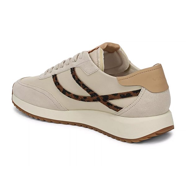 Sneakers Vince Santa Monica Moonlight back view with tan heel counter