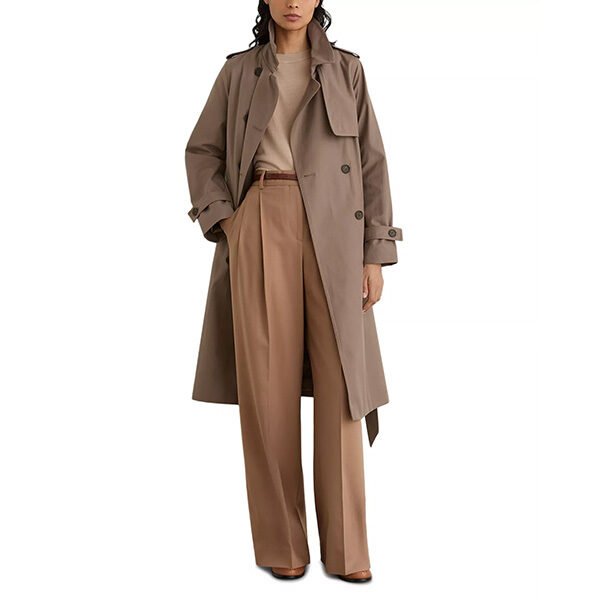Trench Coat - Azura Double Breasted Hood | REISS