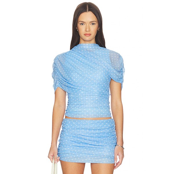 x REVOLVE Evianna Top | Baby Blue Polka