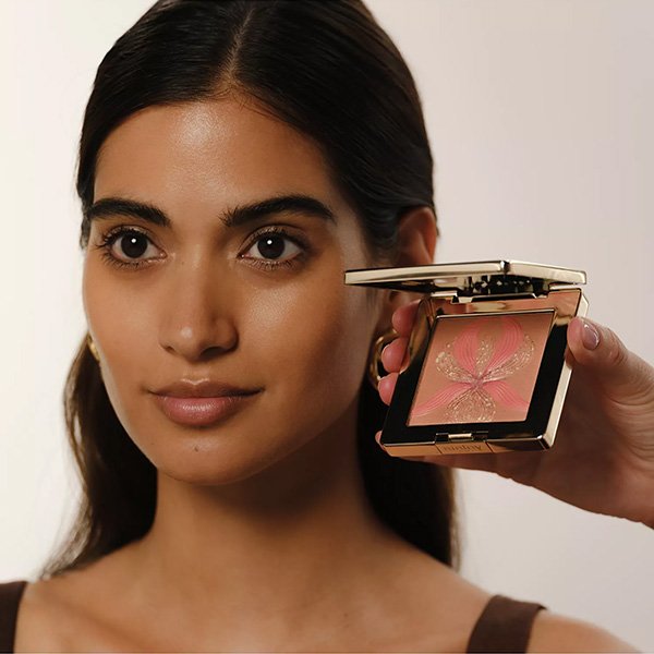 Sisley Paris L'Orchidée Glow Blush with 3 finishes in orchid motif compact