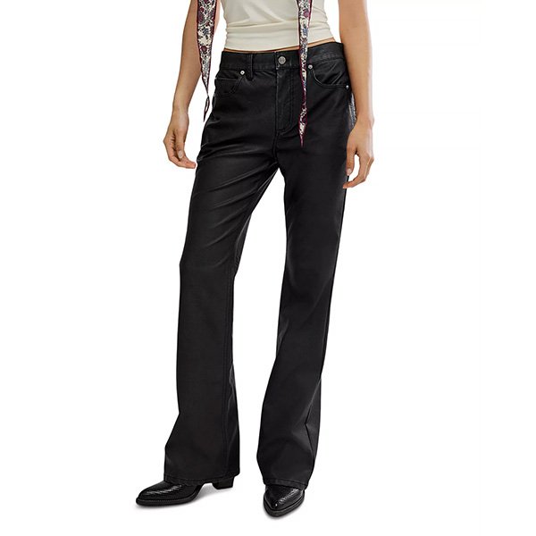 Faux Leather Pants - Double Knot Straight Leg