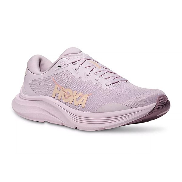 Daily Trainer Sneakers HOKA Solimar 2 in Lilac Cream/Tangerine Glow side profile