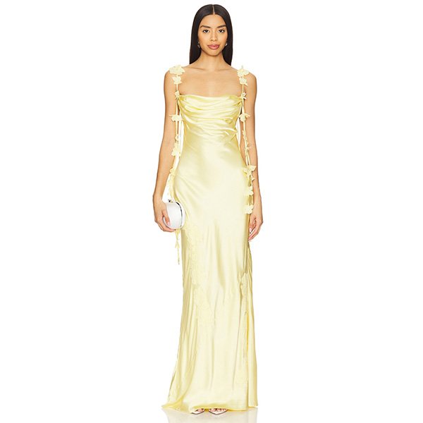 Floral Maxi Dress - Inaya Satin Cowl | NBD