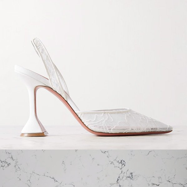Lace Heels - Holli Slingback Pyramid