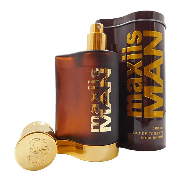 Perfume For Men Maxiis Brown edition 100ml eau de toilette bottle and tin box