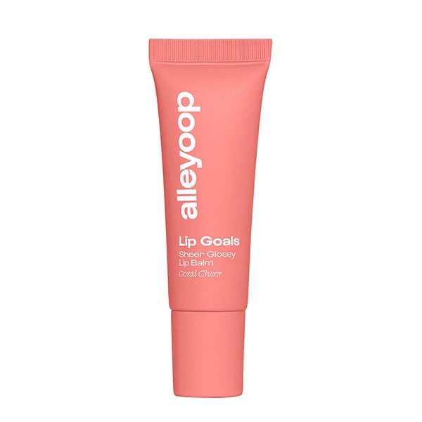 Tinted Lip Balm Alleyoop Lip Goals in Coral Cheer sheer coral pink tube