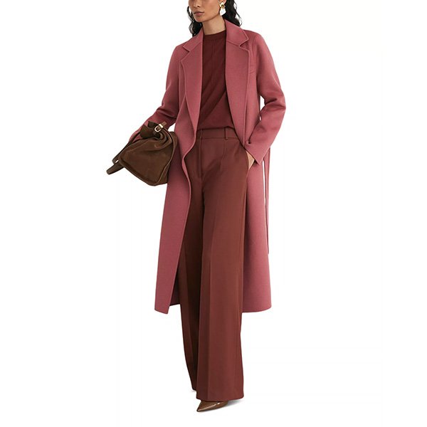 Pink Coat - Marlowe Wool Blend Blind Seam | REISS