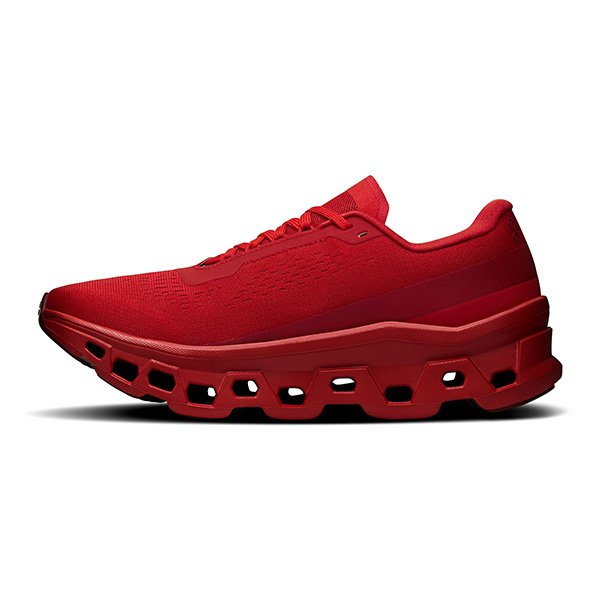 Cloudmonster Sienna running shoes side view with hollow pod sole